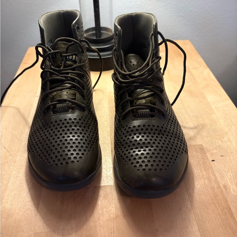 NOBULL Olive Green Perforated Lace-Up Women's Boots